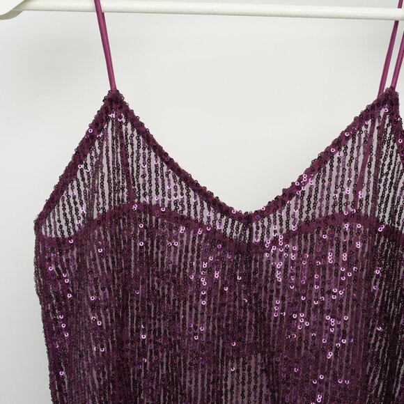 Zara sequins top, size S, Bordeaux - Picture 4 of 8